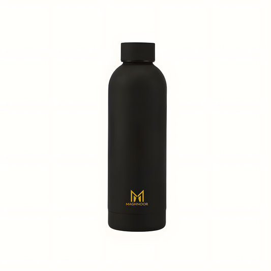 Gourde isotherme MAGHNOOR en acier inoxydable, coloris noir mat Obsidian Black